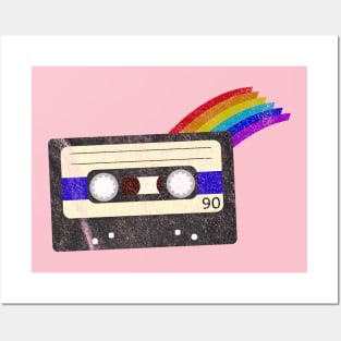 Colourful Cassette Tape Posters and Art